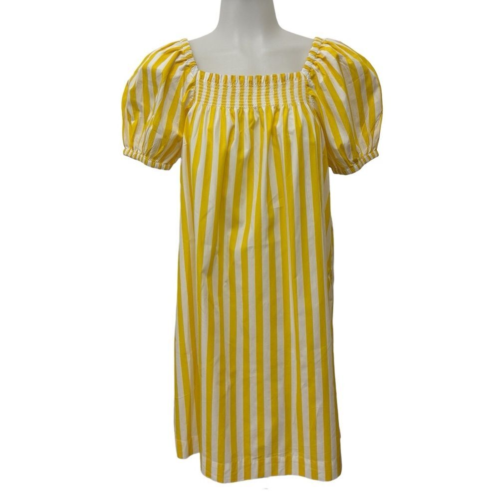 Crewcuts Girl’s Striped Dress Yellow and White Size 14